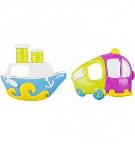 Набор погремушек - Кораблик и грузовичок, 2 штуки (Жирафики, 628916)