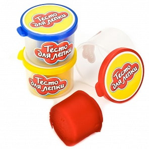 Тесто для лепки – Multiart, 3 цвета по 28 грамм в тубе (MultiArt, 328TUBE-PD)