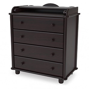 Комод детский Гандылян КО-2003-3 Иришка с декором Бабочка, махагон (Gandylyan, GAN-КО 2003-3_махагон)