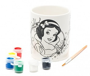 Кружка для росписи с рисунком - Disney - Белоснежка, краски и кисточка в комплекте (Multiart, 1271-18sim)