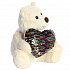 Мягкая игрушка - Медведь большое сердце, кремовый, 30 см  - миниатюра №2