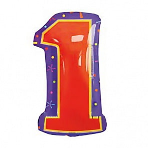 Фольгированный шар - Цифра 1, фигура, мульти (Procos, 1207-0816)