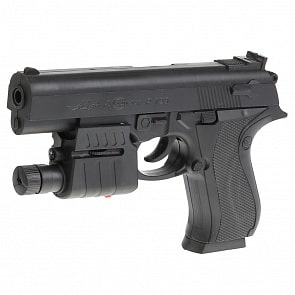 Пистолет с лазерным прицелом и пульками, свет (1B02107-1)