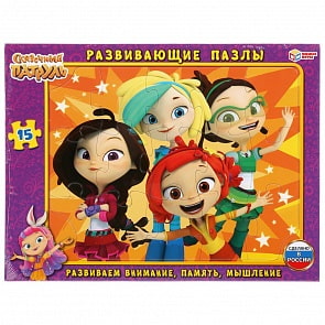 Развивающие пазлы в рамке Умные игры - Сказочный патруль, 15 деталей (Умка, 4680013713768)