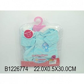Комплект одежды для куклы, куртка с капюшоном, голубая (Baby Dolls, B1226774sim)