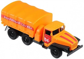 Машина металлическая инерционная - Урал - Аварийная служба, 12 см (Технопарк, SB-15-35-T12-WBsim) 