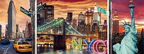 Пазл-триптих - Ослепительный Нью-Йорк, 1000 деталей (Ravensburger, 19995)