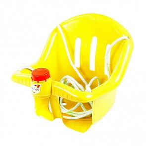 Качели с барьером безопасности и клаксоном желтого цвета (RT, 6410RT) 