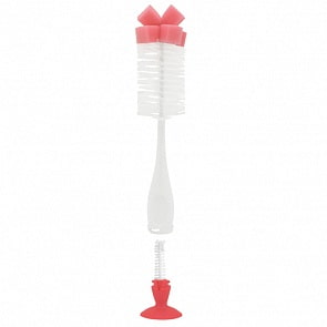 Ёрш для мытья посуды с присоской, розовый (Lubby, 13948/144/12)