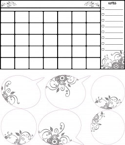 Наклейки для декора - Календарь для заметок (RoomMates, RMK2382SCSk)