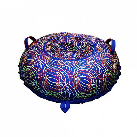 Санки надувные – Тюбинг Oxford Принт Цветные спирали, 110 см 