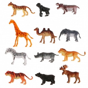 Набор из 12-и фигурок - Дикие животные, 5 см (Играем вместе, P9606-12) (ассортимент)