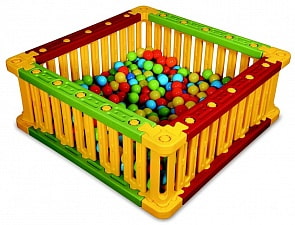 Пластиковый квадратный манеж для шаров, высота 51 см (King Kids, SB6010)