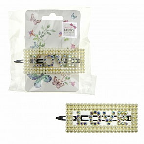 Заколка-автомат Lukky Fashion - Love, стразы, жемчужины (Lukky, Т19592)