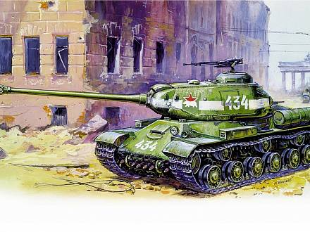 Подарочный набор - Модель для склеивания - Советский танк Ис-2 