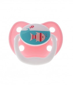 Пустышка PreVent классик, 12+ месяцев, с крышкой, для девочек (DrBrowns, PV31305)