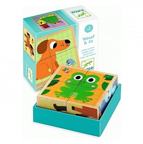 Кубики – Друзья, 4 штуки (Djeco, 01903k)