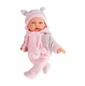 Интерактивная кукла Ромина в розовом, 27 см (Antonio Juans Munecas, 1226B)