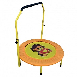 Складной мини-батут с ручкой, диаметр 92 см., оранжевый (КМС, СГ000000550)