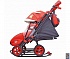 Санки-коляска Snow Galaxy City-2 - Мишка с бабочкой на красном, на больших колесах Eva, сумка, варежки  - миниатюра №16