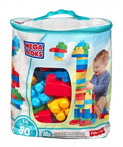 Игрушка MB Мешок - Мой первый конструктор, 80 деталей (Mattel Mega Bloks, DCH63)