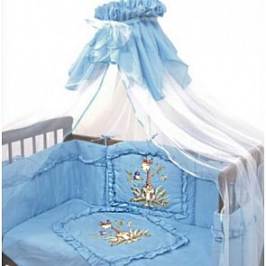 Постельное белье Аленка, 3 предмета, цвет – голубой (Золотой Гусь, 2012)