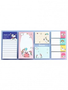 Набор стикеров – Единорог, на подложке, цвет – синий (МихиМихи, MM28376)