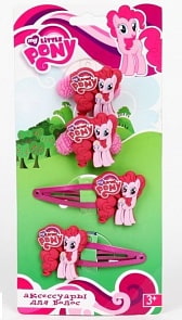 Набор из 2-х резинок и 2-х заколок для волос «Моя маленькая пони» (Играем вместе, SET-LP-02sim)