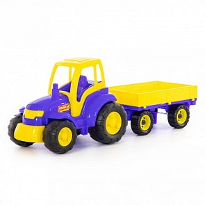 Трактор с прицепом - Чемпион, в сеточке (Полесье, 0551) (ассортимент)