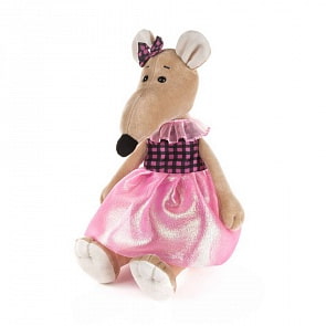 Крыса Анфиса в платье с бантом, 21 см (MaxiToys, MT-MRT021905-21)