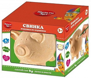 Набор для росписи – Свинка-копилка. Керамика (MultiArt, 2104231501-SLsim)