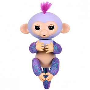 Интерактивная обезьянка Fingerlings – Кики, светло-пурпурная, 12 см, звук (WowWee, 3762)