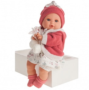 Кукла Инесса в коралловом, озвученная, 30 см (Antonio Juans Munecas, 1342)