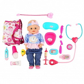 Пупс озвученный Машенька 40 см А. Барто 100 фраз с аксессуарами (Карапуз, RL-8163-BS-RU-20)