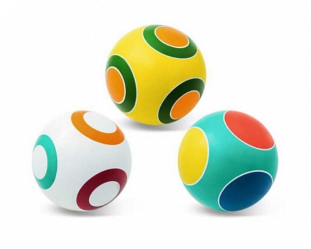 Мяч из серии Кружочки, ручное окрашивание: фонарик, светофор, колечко  