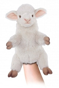 Мягкая игрушка на руку – Овечка. 27 см (Hansa, 7340)