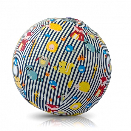 Воздушный мяч с набором шариков и чехлом дизайн Животные Animal в голубую полоску 