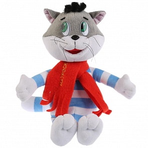 Музыкальная мягкая игрушка Союзмультфильм - Кот Матроскин, 18 см, 7 фраз и песенка из мультфильма (Мульти-пульти, V62523-18)