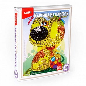 Картина из пайеток - Игривый щенок (Lori, Ап-034)