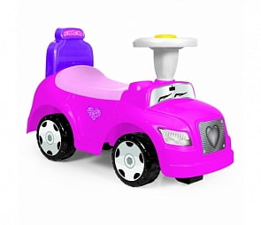 Каталка 2 в 1 - Степ, без ручки управления, с рулем, цвет розовый (Dolu, DL_8032)