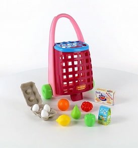 Забавная тележка, набор продуктов 11 элементов (Полесье, 67944)