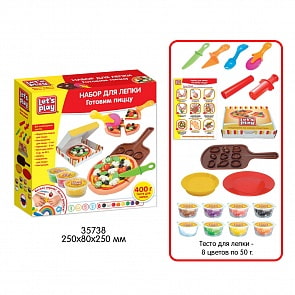 Набор для лепки ТМ Let's Play - Готовим пиццу (Росмэн, 35738)