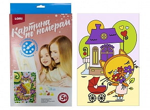 Картина по номерам для малышей - Киска на прогулке (Lori, Ркн-002)