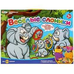 Настольная игра - Веселые слоники (Играем вместе, B1329854-R) - миниатюра