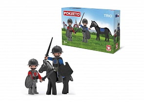 Игровой набор с аксессуарами - Два рыцаря и конь, 3 фигурки, 8 см (Efko, 36215EF-CH)