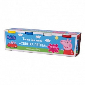 Тесто для лепки - Свинка Пеппа, 4 х 50 г (Росмэн, 33359ros)