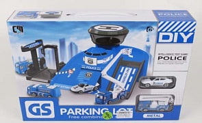 Игровой набор – Гараж: полицейская станция с машинками CM559-32D (B1610582sim)