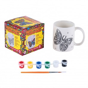 Кружка для росписи Бабочки (Multiart, 1271-25sim)