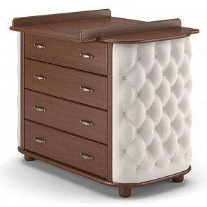 Комод детский Гандылян КО-2015-1 Тиффани Пуговицы, орех (Gandylyan, GAN-КО-2015-1_орех)