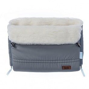 Муфта меховая для коляски Nuovita Alpino Bianco Grigio/Серый (Nuovita, NUO-mALPB_1942) 